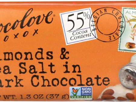 CHOCOLOVE: Almonds and Sea Salt in Dark Chocolate Mini Bar, 1.3 oz Cheap