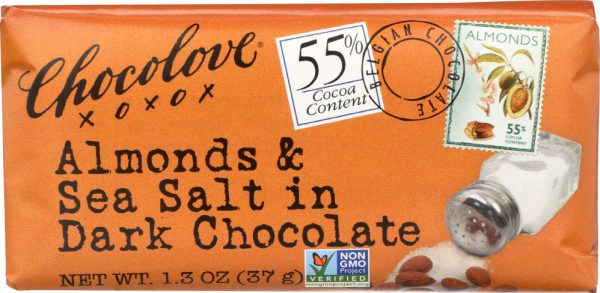 CHOCOLOVE: Almonds and Sea Salt in Dark Chocolate Mini Bar, 1.3 oz Cheap