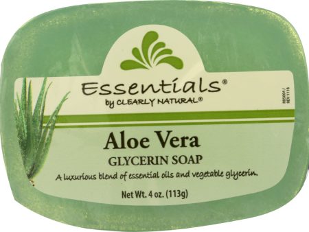 CLEARLY NATURAL: Aloe Vera Pure & Natural Glycerine Soap, 4 oz Online now