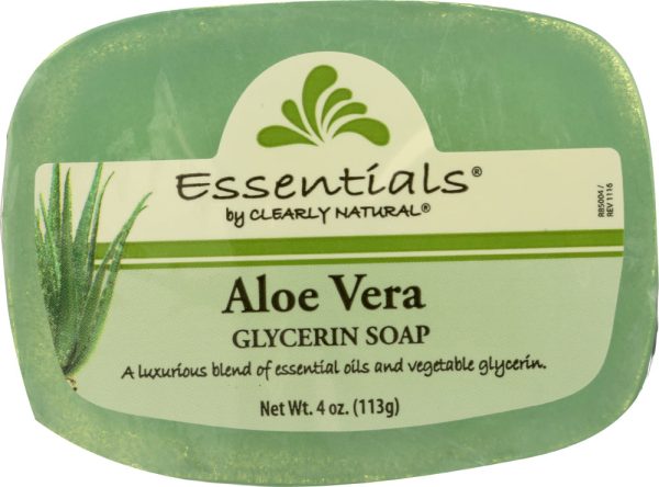 CLEARLY NATURAL: Aloe Vera Pure & Natural Glycerine Soap, 4 oz Online now