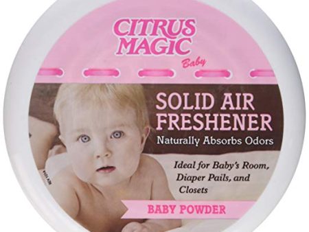 CITRUS MAGIC: Air Freshener Solid Baby Powder, 8 oz Online Hot Sale