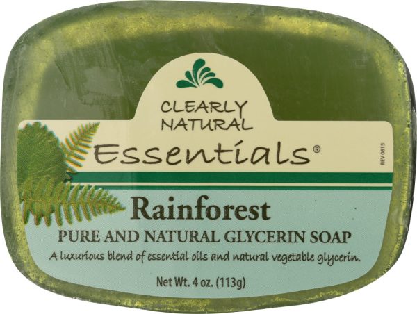 CLEARLY NATURAL: Rainforest Pure And Natural Glycerine Soap, 4 oz Cheap