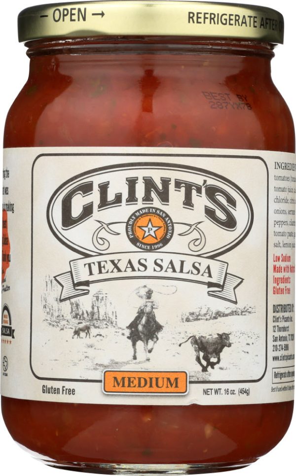 CLINT S: Texas Salsa Medium, 16 oz Online Sale