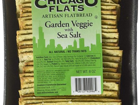 CHICAGO FLATS: Flatbread Garden Veggie with Sea Salt, 8 oz For Cheap