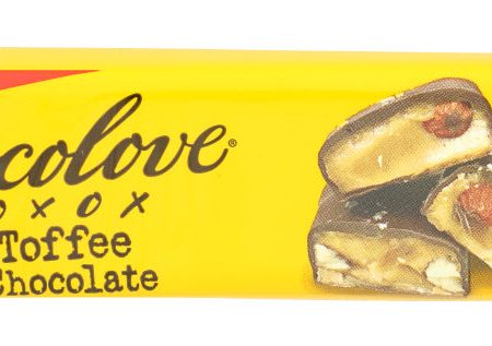 CHOCOLOVE: Dark Chocolate Bar Almond Toffee, 1.41 oz Online Hot Sale