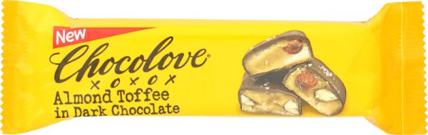 CHOCOLOVE: Dark Chocolate Bar Almond Toffee, 1.41 oz Online Hot Sale