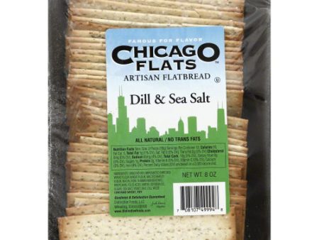 CHICAGO FLATS: Flatbread Dill and Sea Salt, 8 oz For Sale