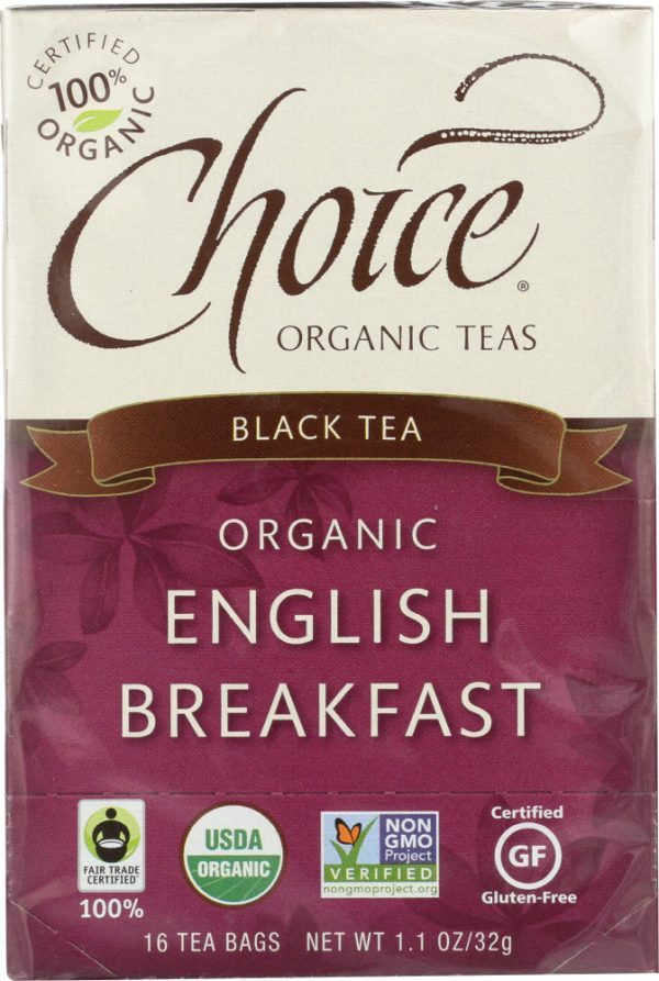 CHOICE TEA: Organic English Breakfast Tea, 16 bg For Sale