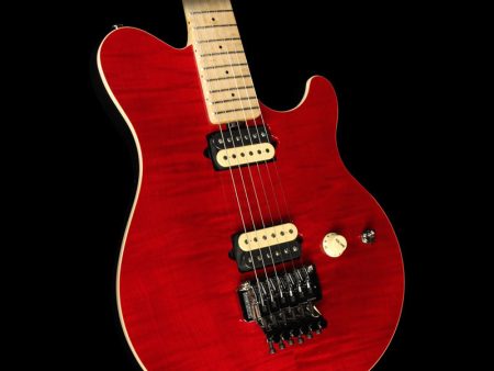 Used Ernie Ball Music Man Axis with Floyd Rose Electric Guitar Transparent Red on Sale