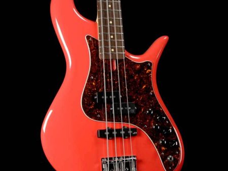 F Bass VF Series P J Bass Gloss Fiesta Red Cheap