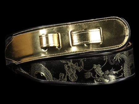 Jodi Head Silk Dragon Guitar Strap (Black) Online Hot Sale