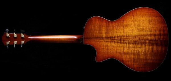 Used 2015 Taylor Custom Shop BTO Grand Concert Hawaiian Koa Acoustic Guitar Shaded Edgeburst For Sale