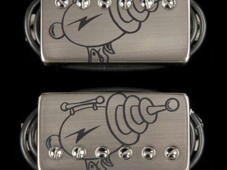 Bare Knuckle Rebel Yell Humbucker Set Brushed Nickel Raygun Etch Online Sale